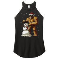 Bigfoot Santa Snowman Xmas Christmas Graphic Women's Perfect Tri Rocker Tank