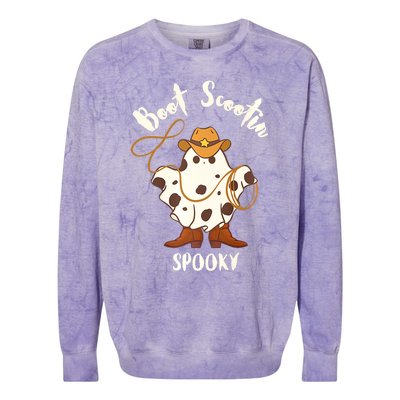 Boot Scootin Spooky ghost Colorblast Crewneck Sweatshirt