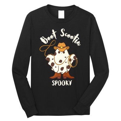 Boot Scootin Spooky ghost Long Sleeve Shirt