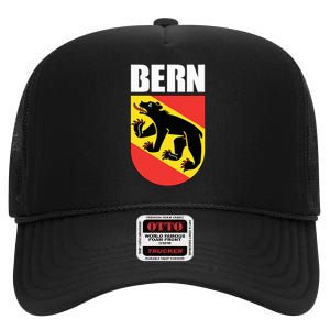 Bern Switzerland Souvenir Swiss National Day Gifts Suisse High Crown Mesh Back Trucker Hat