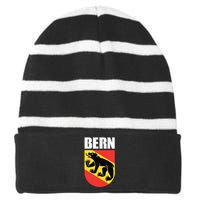 Bern Switzerland Souvenir Swiss National Day Gifts Suisse Striped Beanie with Solid Band