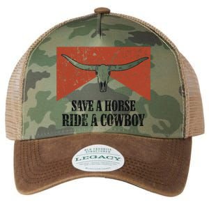 Bull Skull Save A Horse Ride A Cow Western Country Gift Legacy Tie Dye Trucker Hat