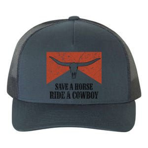 Bull Skull Save A Horse Ride A Cow Western Country Gift Yupoong Adult 5-Panel Trucker Hat