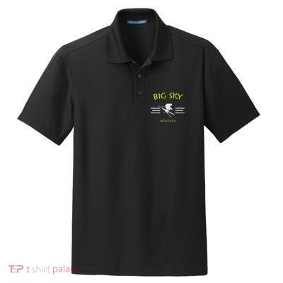 Big Sky Skiing Montana Ski Dry Zone Grid Polo