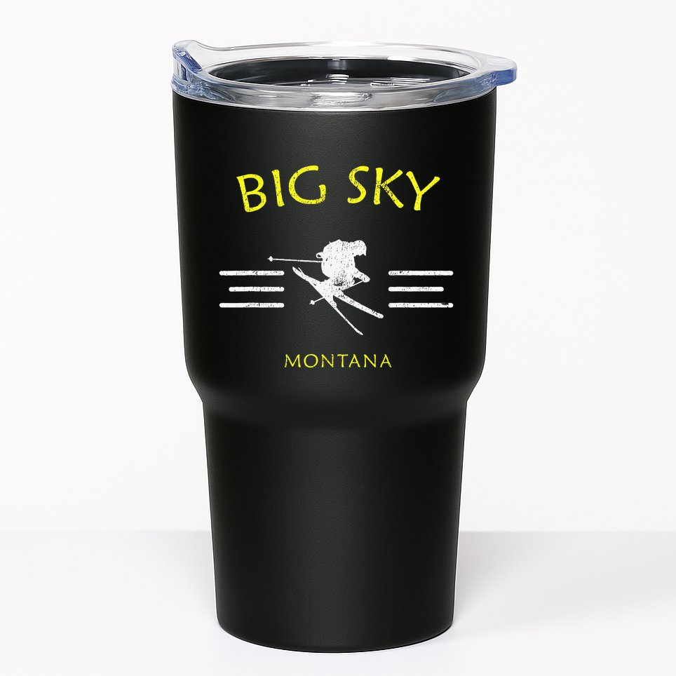 Big Sky Skiing Montana Ski Tumbler