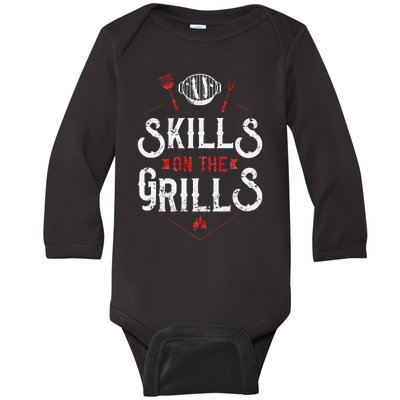 BBQ Smoker Skills On The Grills Baby Long Sleeve Bodysuit