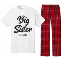 Big Sister Shirts For Girls Kids Big Sis Again Pajama Set