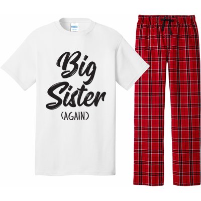 Big Sister Shirts For Girls Kids Big Sis Again Pajama Set