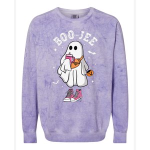 Boojee Spooky Season Cute Ghost Halloween Boujee Colorblast Crewneck Sweatshirt