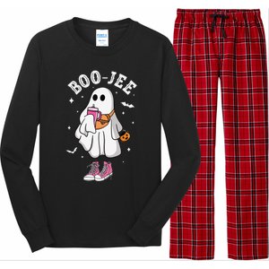 Boojee Spooky Season Cute Ghost Halloween Boujee Long Sleeve Pajama Set