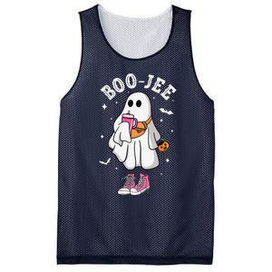 Boojee Spooky Season Cute Ghost Halloween Boujee Mesh Reversible Basketball Jersey Tank