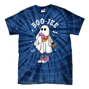 Boojee Spooky Season Cute Ghost Halloween Boujee Tie-Dye T-Shirt