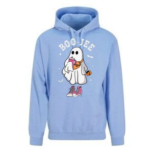 Boojee Spooky Season Cute Ghost Halloween Boujee Unisex Surf Hoodie