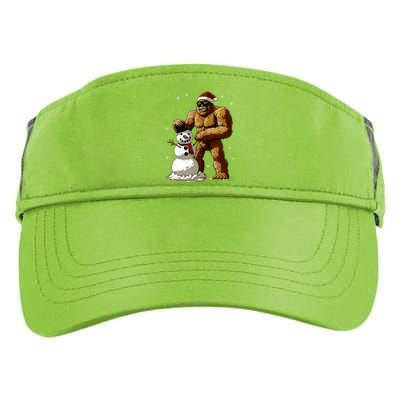 Bigfoot Santa Snowman Xmas Christmas Graphic Adult Drive Performance Visor