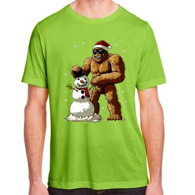 Bigfoot Santa Snowman Xmas Christmas Graphic Adult ChromaSoft Performance T-Shirt