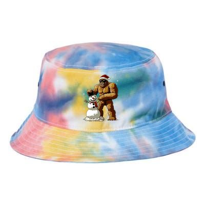 Bigfoot Santa Snowman Xmas Christmas Graphic Tie Dye Newport Bucket Hat