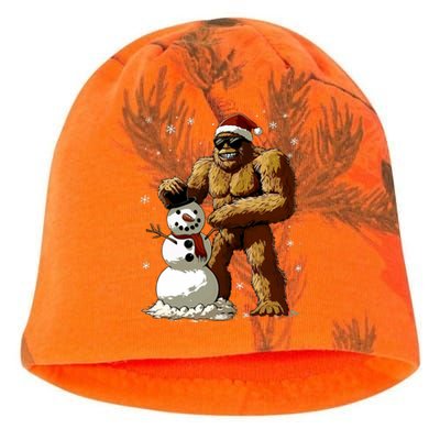 Bigfoot Santa Snowman Xmas Christmas Graphic Kati - Camo Knit Beanie