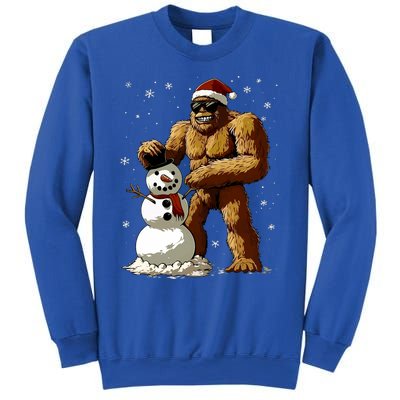 Bigfoot Santa Snowman Xmas Christmas Graphic Sweatshirt