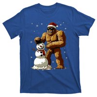 Bigfoot Santa Snowman Xmas Christmas Graphic T-Shirt