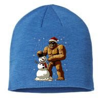 Bigfoot Santa Snowman Xmas Christmas Graphic Sustainable Beanie