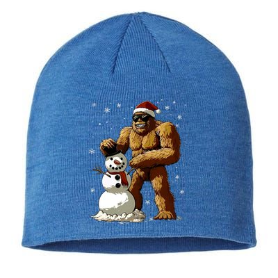 Bigfoot Santa Snowman Xmas Christmas Graphic Sustainable Beanie