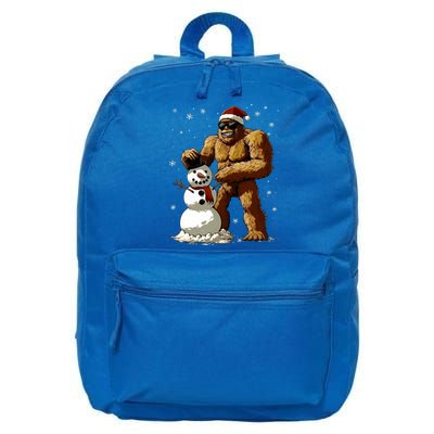 Bigfoot Santa Snowman Xmas Christmas Graphic 16 in Basic Backpack