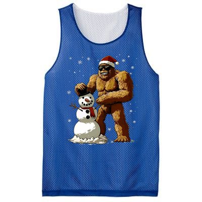 Bigfoot Santa Snowman Xmas Christmas Graphic Mesh Reversible Basketball Jersey Tank