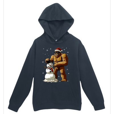 Bigfoot Santa Snowman Xmas Christmas Graphic Urban Pullover Hoodie