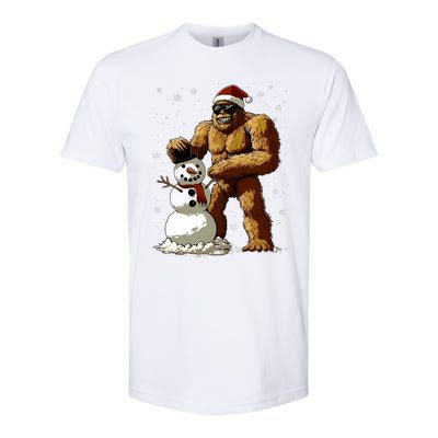 Bigfoot Santa Snowman Xmas Christmas Graphic Softstyle CVC T-Shirt