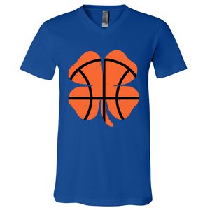 Basketball Shamrock St Patricks Day Gift Gift V-Neck T-Shirt