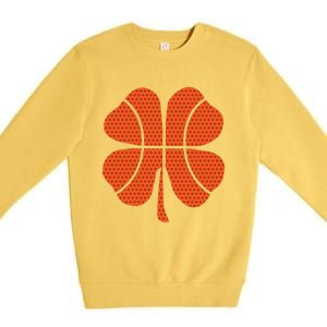 Basketball Shamrock St Patrick's Day Gift Premium Crewneck Sweatshirt