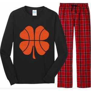 Basketball Shamrock St Patrick's Day Gift Long Sleeve Pajama Set