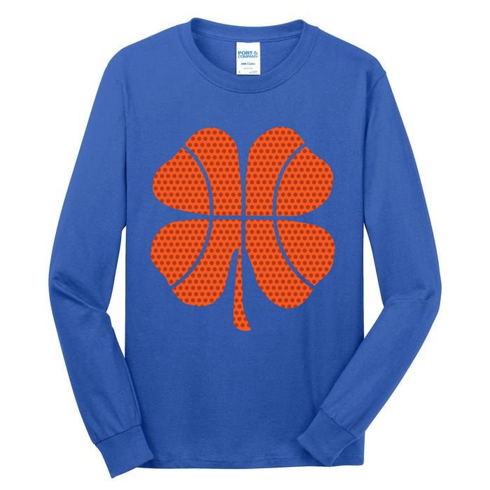 Basketball Shamrock St Patrick's Day Gift Tall Long Sleeve T-Shirt