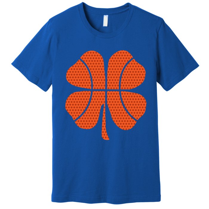 Basketball Shamrock St Patrick's Day Gift Premium T-Shirt