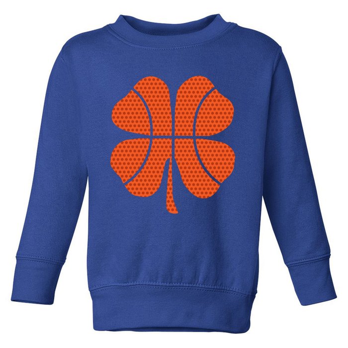 Basketball Shamrock St Patrick's Day Gift Toddler Sweatshirt