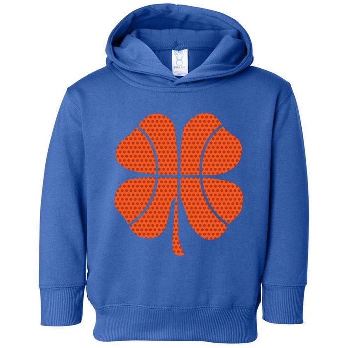 Basketball Shamrock St Patrick's Day Gift Toddler Hoodie