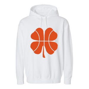 Basketball Shamrock St Patrick's Day Gift Garment-Dyed Fleece Hoodie