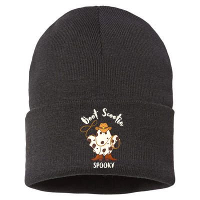 Boot Scootin Spooky ghost Sustainable Knit Beanie