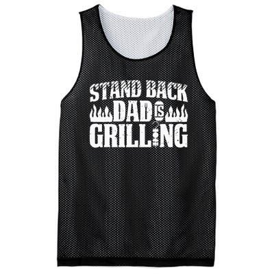 BBQ Smoker Stand Back Dad Is Grilling Mesh Reversible Basketball Jersey Tank