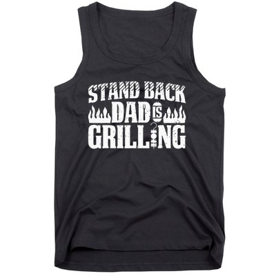 BBQ Smoker Stand Back Dad Is Grilling Tank Top