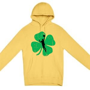 Basketball Shamrock St Patrick's Day Sports Gift Premium Pullover Hoodie