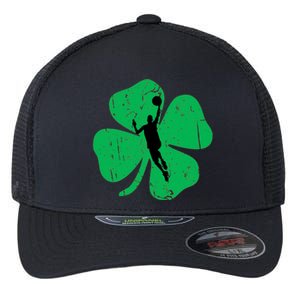 Basketball Shamrock St Patrick's Day Sports Gift Flexfit Unipanel Trucker Cap