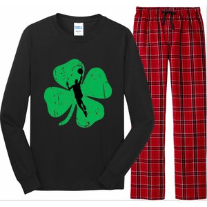 Basketball Shamrock St Patrick's Day Sports Gift Long Sleeve Pajama Set