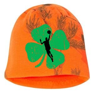 Basketball Shamrock St Patrick's Day Sports Gift Kati - Camo Knit Beanie