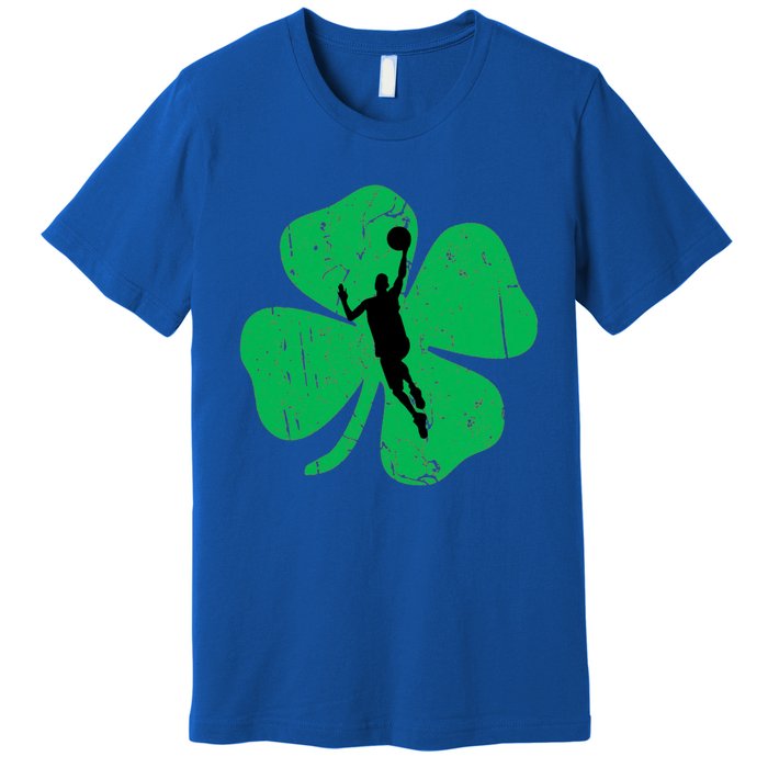 Basketball Shamrock St Patrick's Day Sports Gift Premium T-Shirt