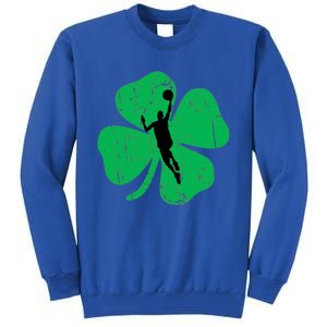 Basketball Shamrock St Patrick's Day Sports Gift Tall Sweatshirt