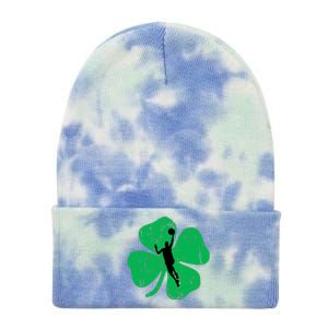 Basketball Shamrock St Patrick's Day Sports Gift Tie Dye 12in Knit Beanie