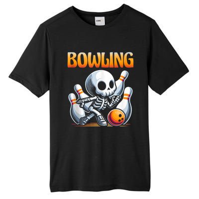 Bowling Skeleton Strikes Fun Tall Fusion ChromaSoft Performance T-Shirt