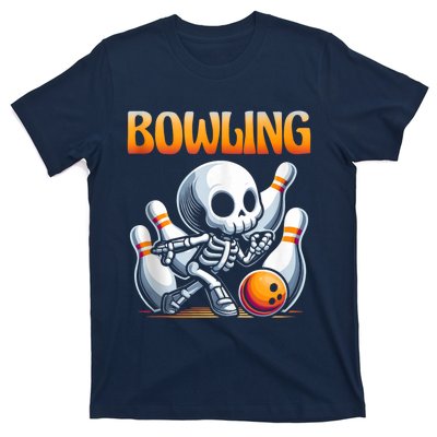 Bowling Skeleton Strikes Fun T-Shirt