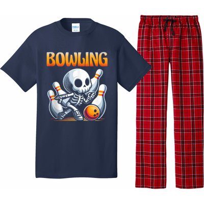 Bowling Skeleton Strikes Fun Pajama Set